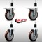 Service Caster 5'' SS Maroon Poly Swivel 1-3/8'' Expanding Stem Caster Set 2 Total Lock Brakes, 4PK SCC-SSEXTTL20S514-PPUB-MRN-2-S-2-138 - alternate 5